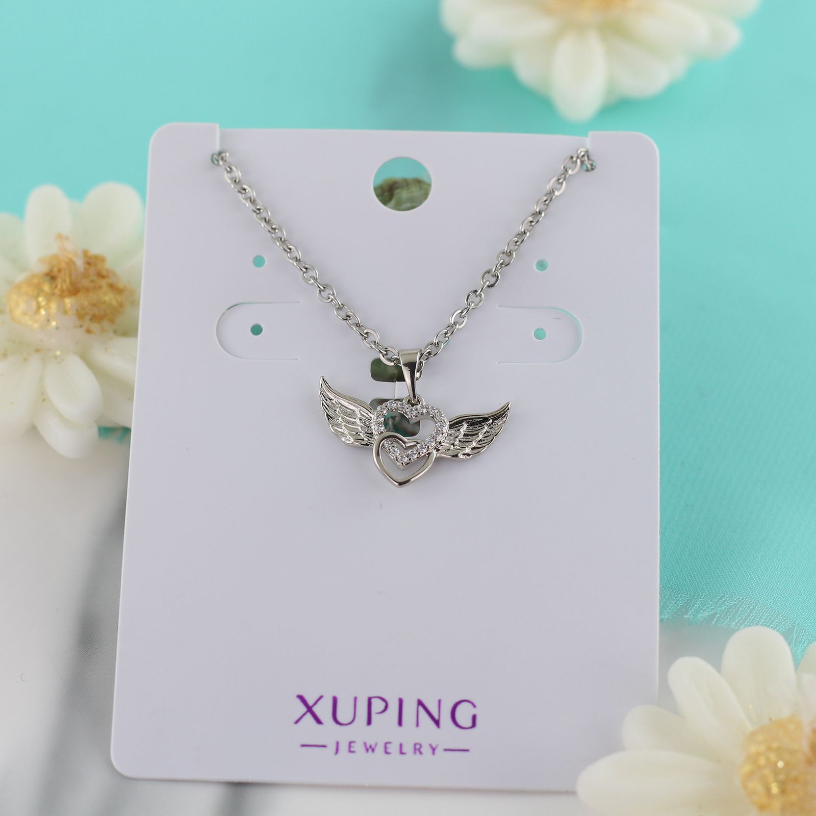 گردنبند زنانه ژوپینگ مدل قلب کد AAB492 -  - 3