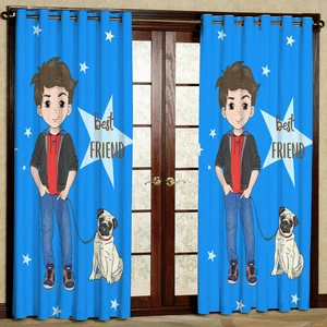 پرده مدل مخمل پانچی کد 4797a سایز 140x280 سانتی متر