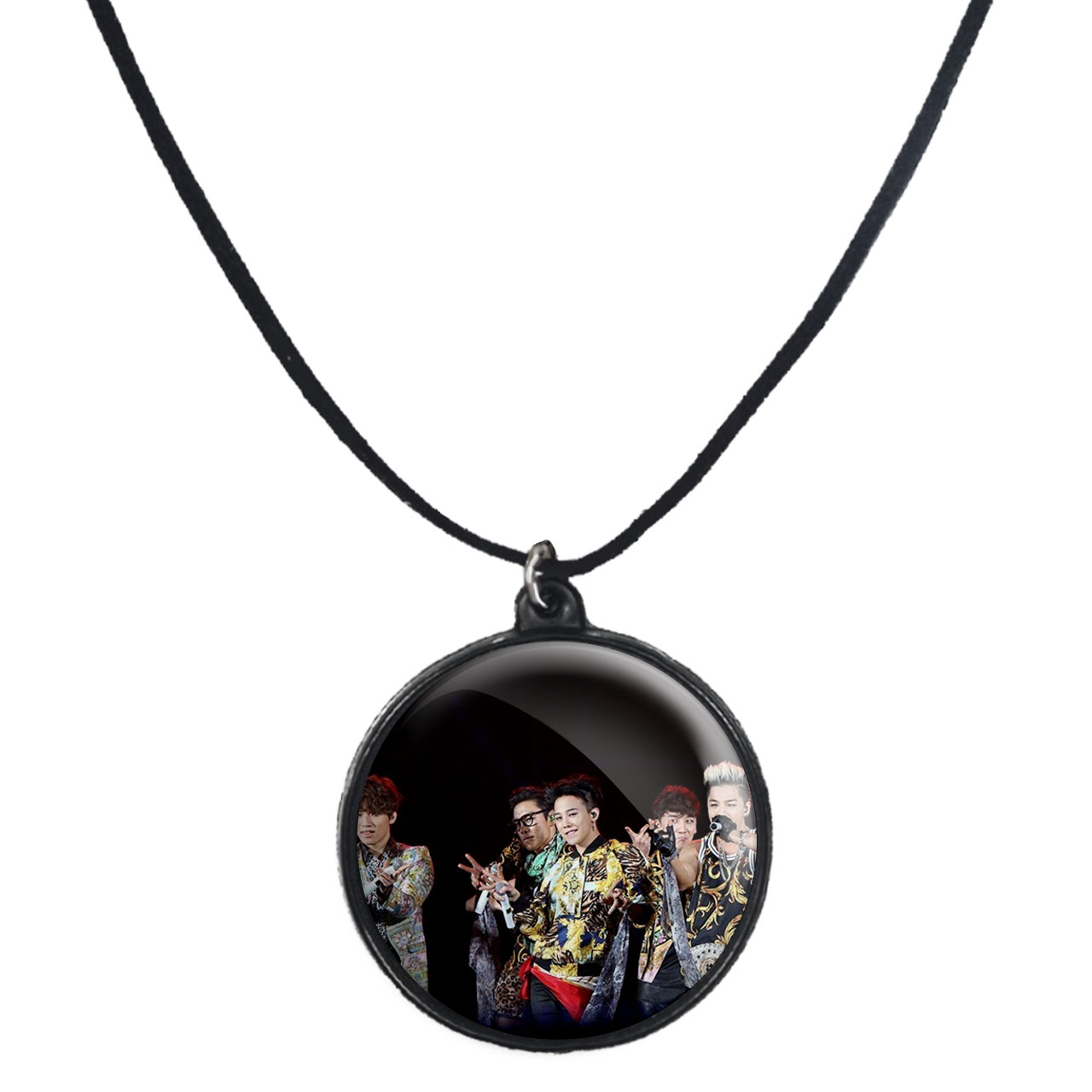 گردنبند پرمانه طرح گروه موسیقی BIG BANG کد pmb.15180 مدل دو طرفه