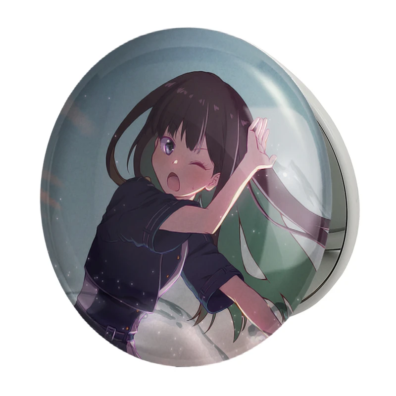 آینه جیبی خندالو طرح چیساتو و تاکینا انیمه لیکوریس ریکویل Lycoris Recoil مدل تاشو کد 23022 