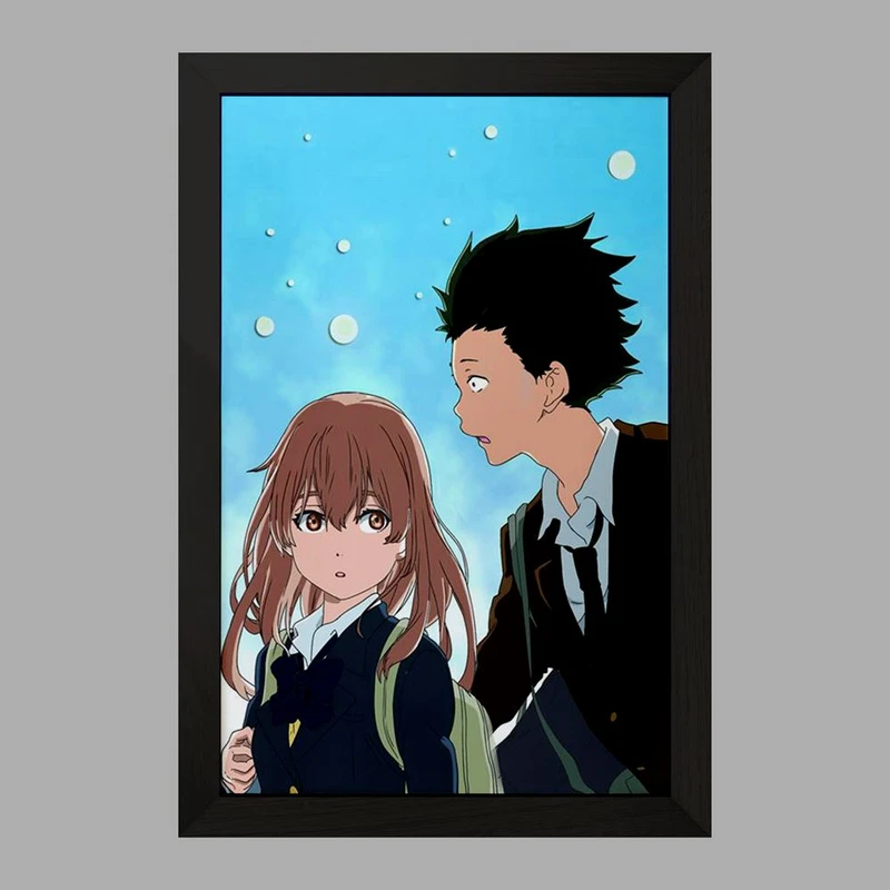 تابلو خندالو مدل شوکو نیشیمیا و شویا ایشیدا انیمه سایلنت ویس A Silent Voice  کد 15789