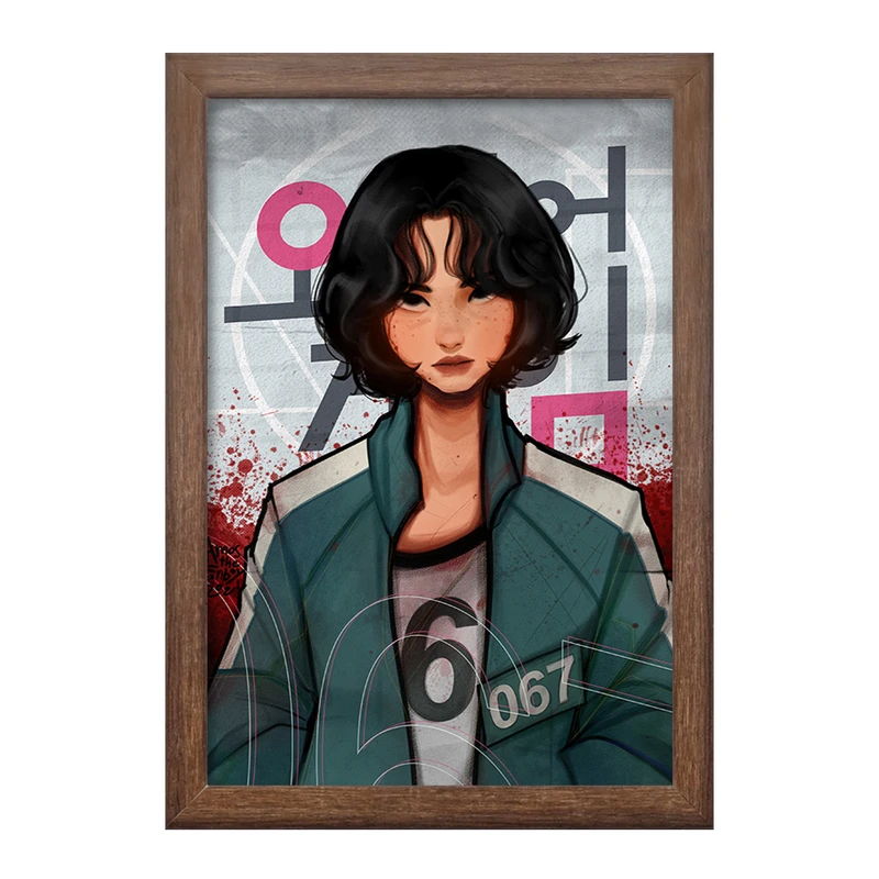 تابلو خندالو طرح کانگ سه بیوک بازی مرکب Squid Game  کد 10830