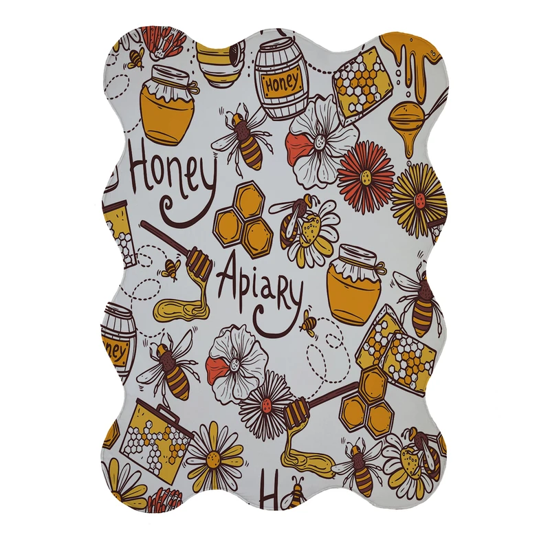 پادری مدل دالبر طرح عسل کد 8531 سایز 80x110 سانتی متر 