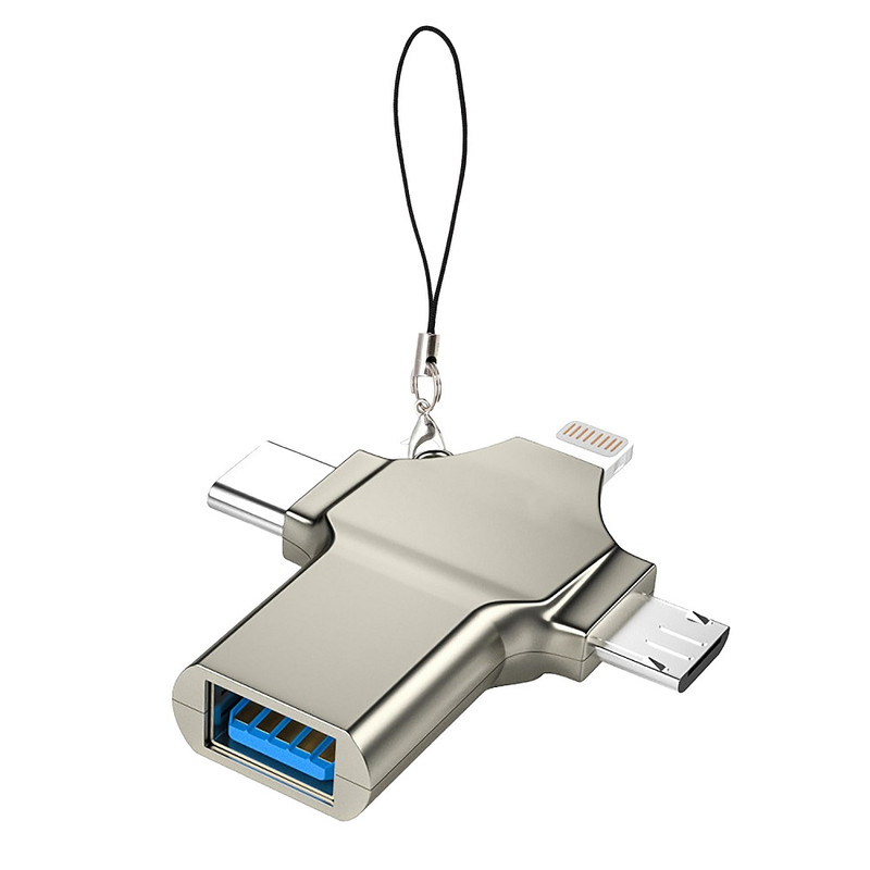 مبدل USB 3.0 OTG به USB-C/ MICROUSB/ لایتنینگ مدل Luxury