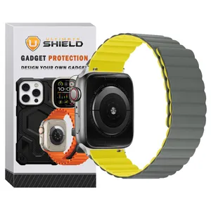 Ultimate Shield SIC Link UL GY Band for Apple Watch Series 7 Aluminum 45mm / Series 8 Aluminum 45mm / Series 9 Aluminum 45mm