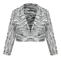 کت رسمی زنانه مدل ژاکارد راه راه زبرا کد AK1465