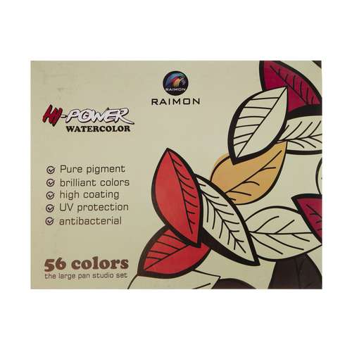 آبرنگ 56 رنگ رایمون مدل HI-POWER کد WC56