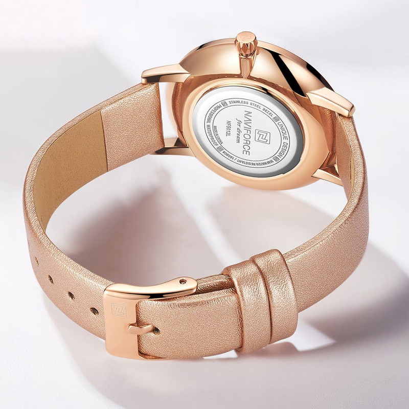 ساعت مچی عقربه‌ای زنانه نیوی فورس مدل naviforce 7107