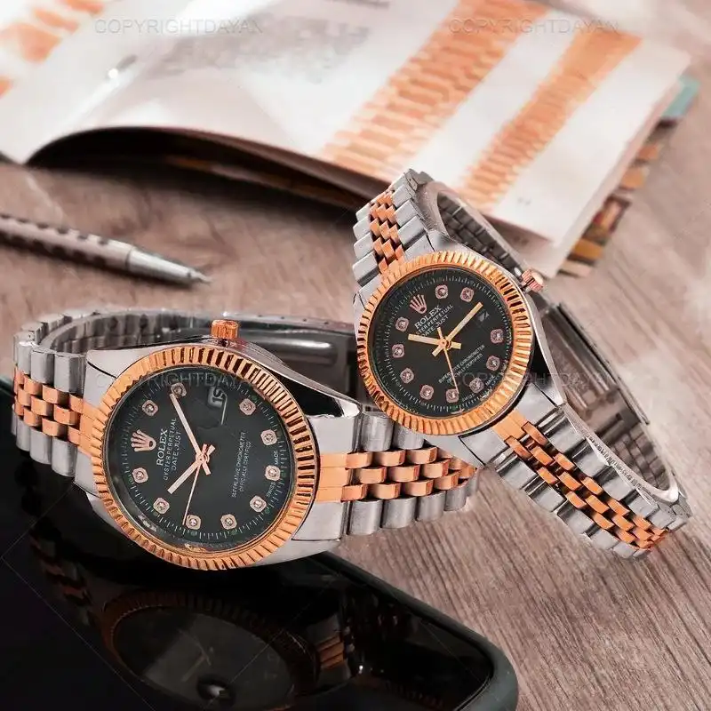 ست ساعت مچی عقربه ای زنانه و مردانه  مدل دیت جاست_08_rz_stl