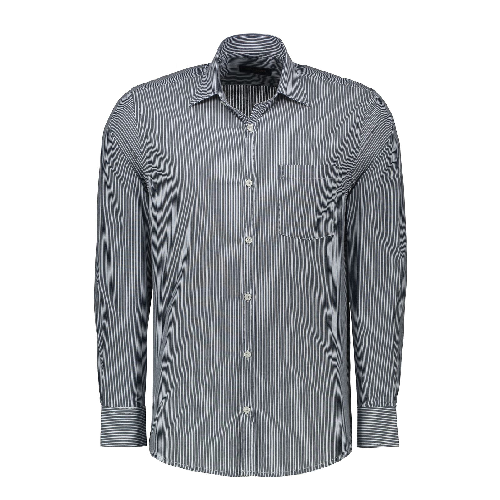 پیراهن آستین بلند مردانه پاتن جامه مدل کلاسیک 102721030162276 طرح راه راه -  - 1