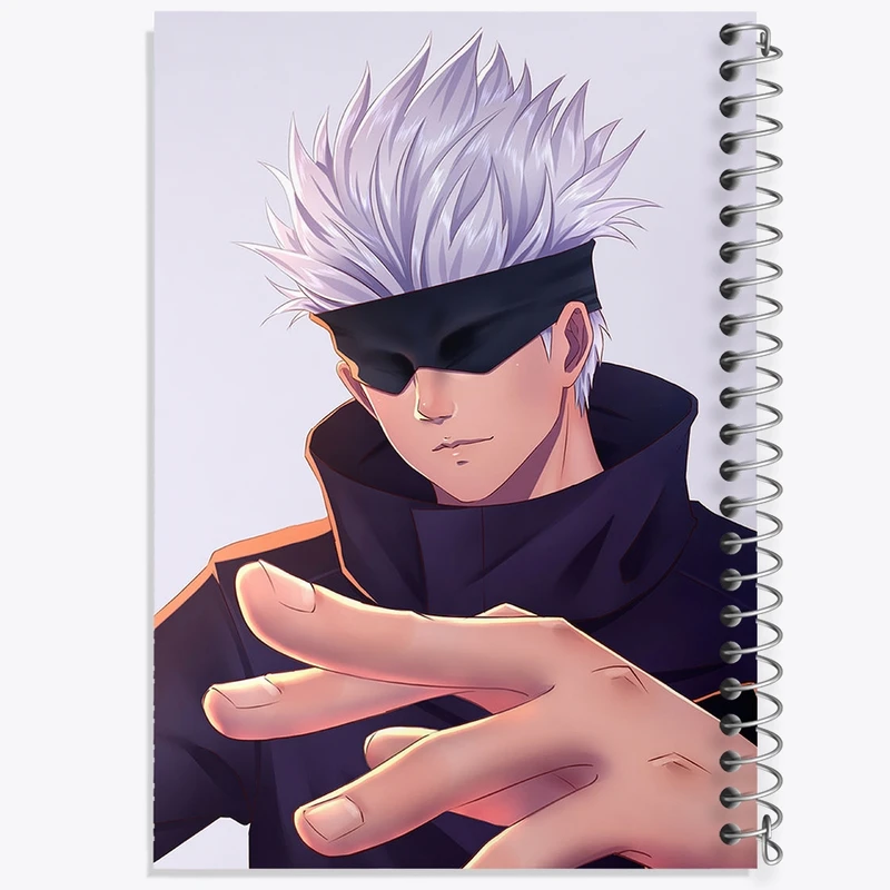 دفتر شطرنجی 50 برگ خندالو مدل گوجو ساتورو انیمه جوجوتسو کایزن کد F1575