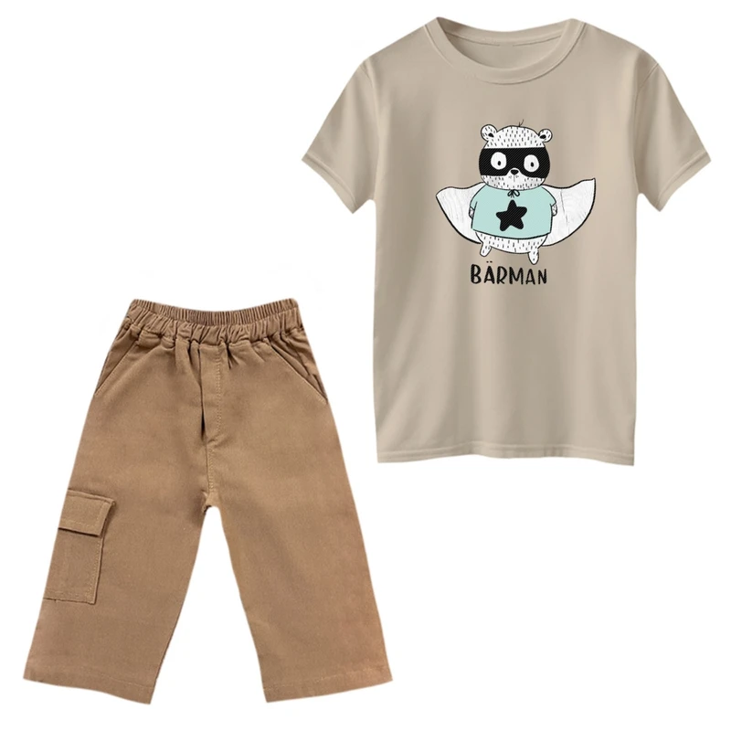 ست تی‌شرت و شلوارک پسرانه مدل barman