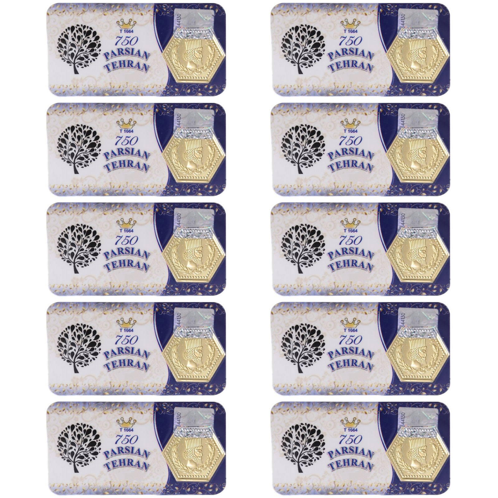 سکه گرمی طلا 18 عیار پارسیان تهران مدل K412 مجموعه 10 عددی -  - 1