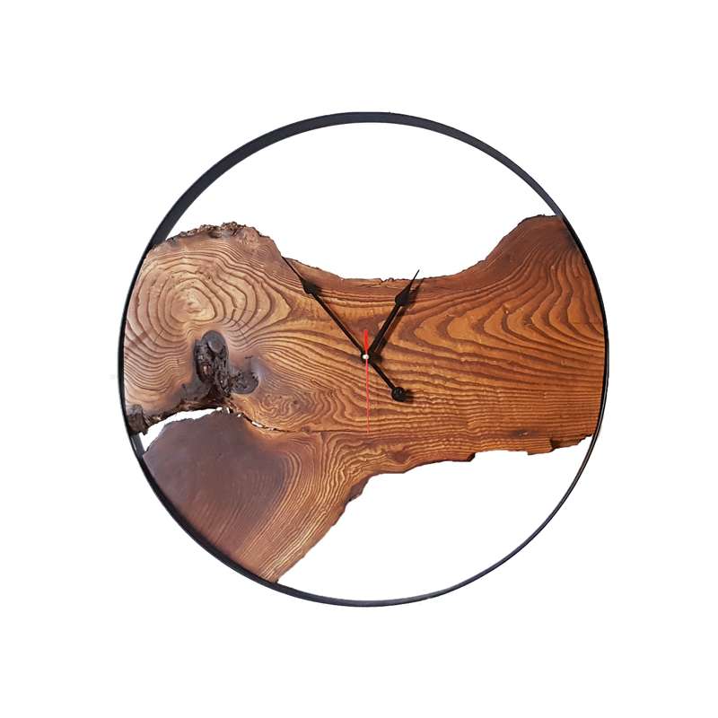 ساعت دیواری چوبی مدل روستیک کد 1