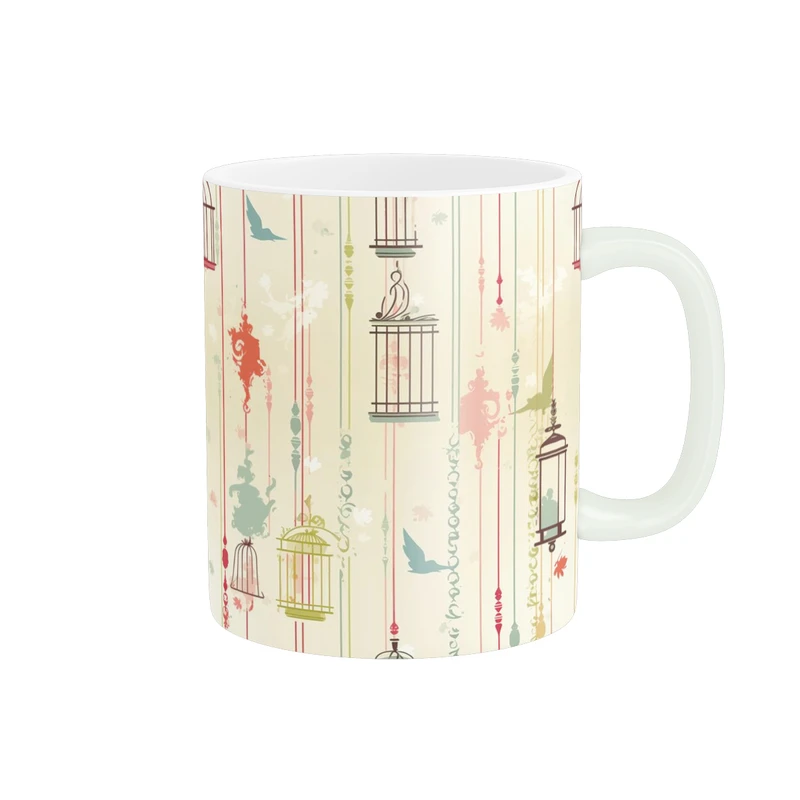 ماگ مدل انیمه ی پرندگان در قفس کد 1142