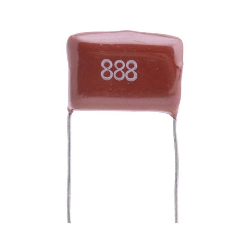 خازن پلی استر 820 نانو فاراد کد 400v بسته 5 عددی