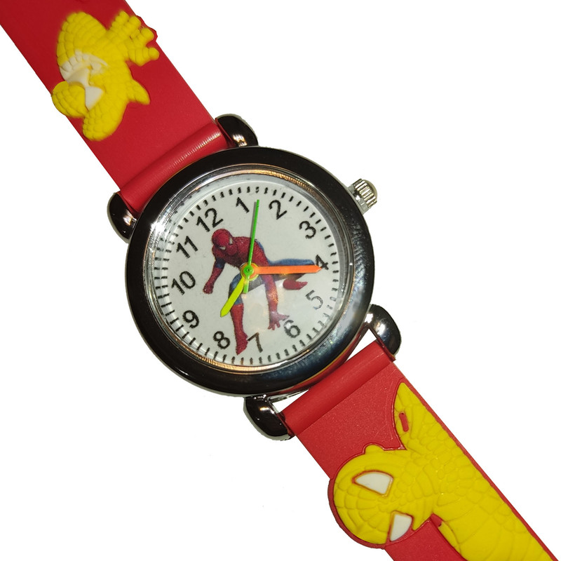 ساعت مچی عقربه ای بچگانه مدل مرد عنکبوتی