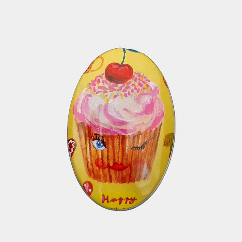 جعبه دکوری مدل قوطی فلزی طرح کاپ کیک کد 2