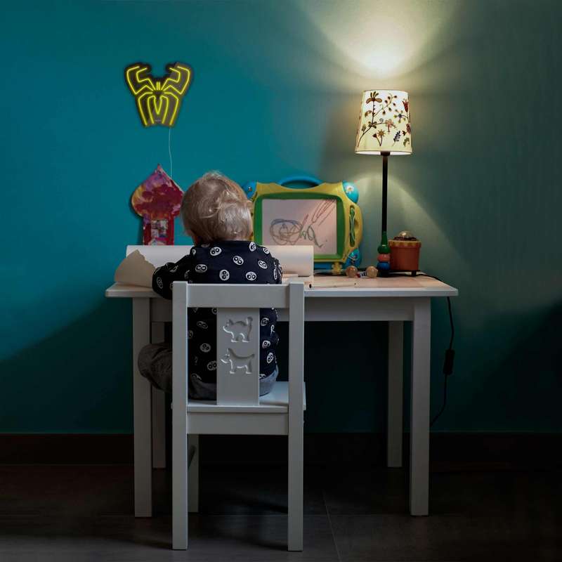 چراغ دیواری نئون دیزاین مدل Spider-BL_YL