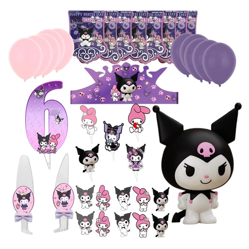 مجموعه 38 عددی دکور تم تولد مدل کرومی و ملودی کد 06