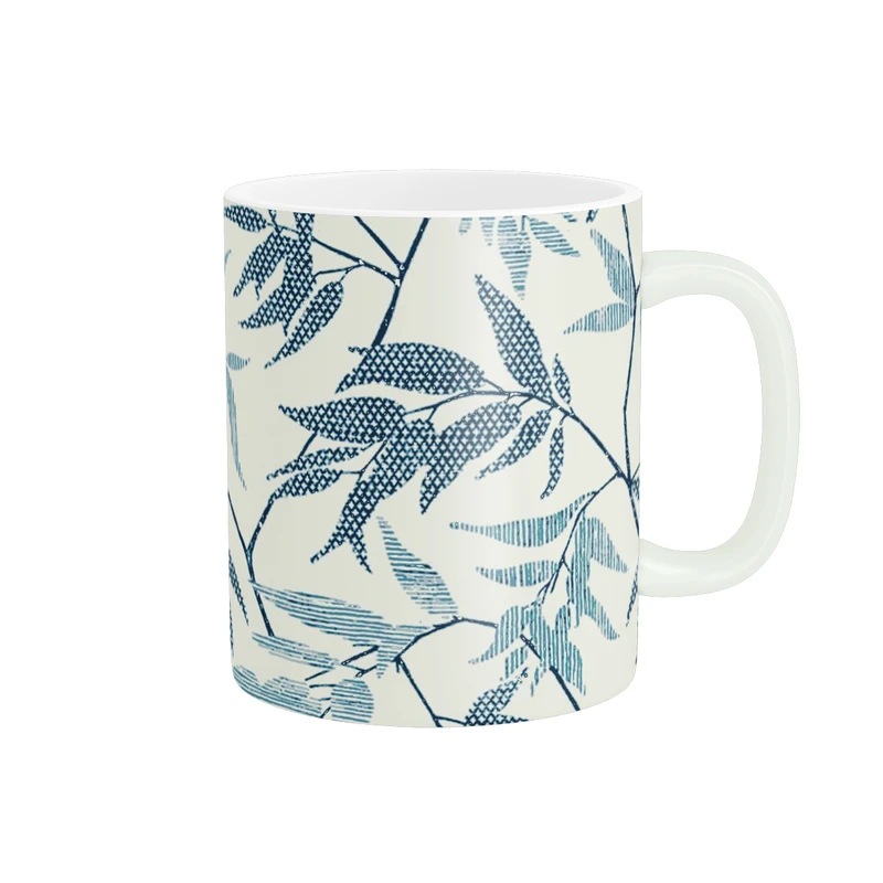 ماگ مدل طراحی هنری برگ ها کد 1047