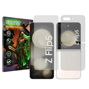 Guard Tough model transparent screen protector suitable for Samsung Galaxy Z Flip5 mobile phone along with the back protector