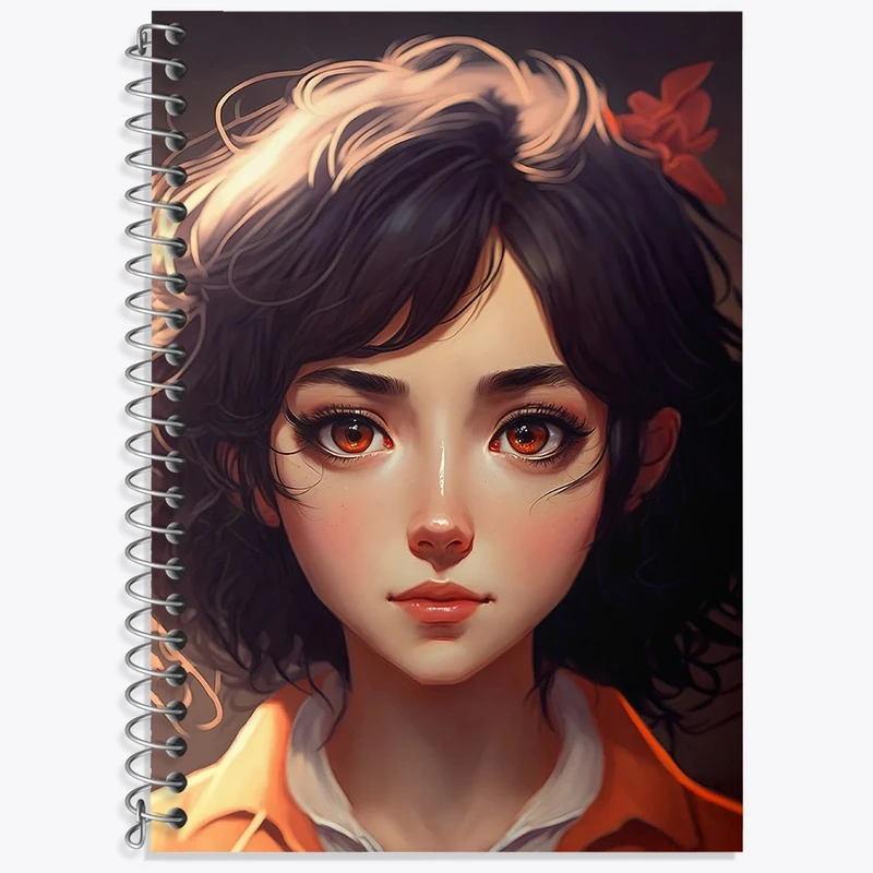 دفتر زبان 50 برگ خندالو مدل دو خط طرح دخترانه کد N1239