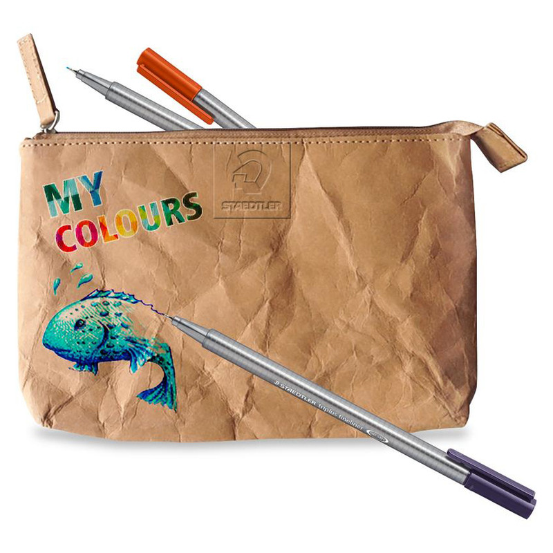 روان نویس استدلر کد 334PCC20 مدل Triplus Fineliner Brilliant Colours بسته 20 عددی به همراه کیف