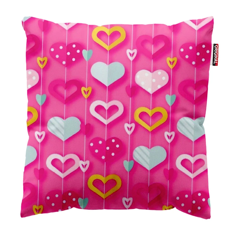  کوسن پاد آفرین طرح قلب کد 1514 سایز 30*30 سانتی متر