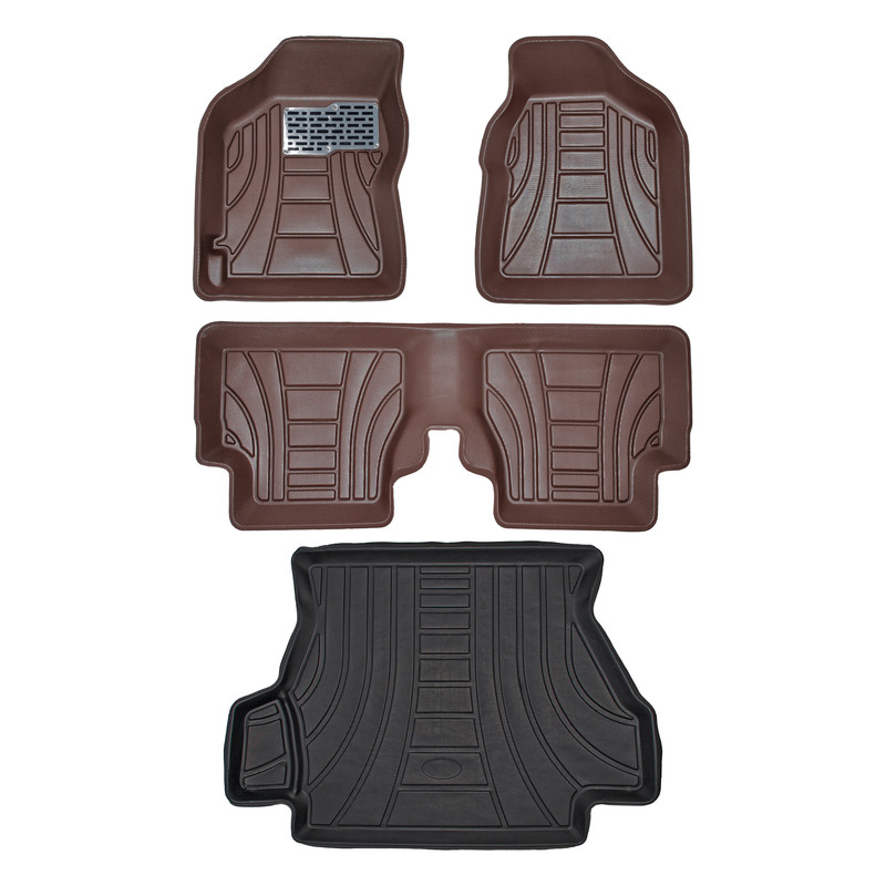 کفپوش سه بعدی خودرو پانیذ مدل MHLB مناسب برای تیبا به همراه کفپوش صندوق