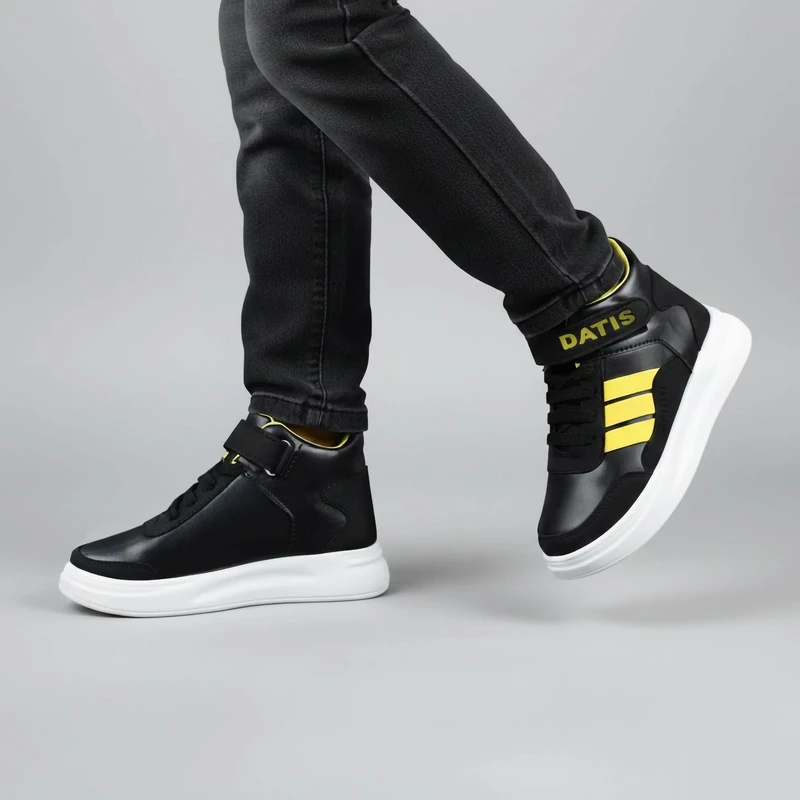 نیم بوت پسرانه مدل ساقدار سه خط BK.3562