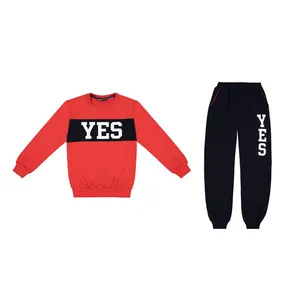 ست سویرت و شلوار پسرانه خرس کوچولو مدل Yes کد 200