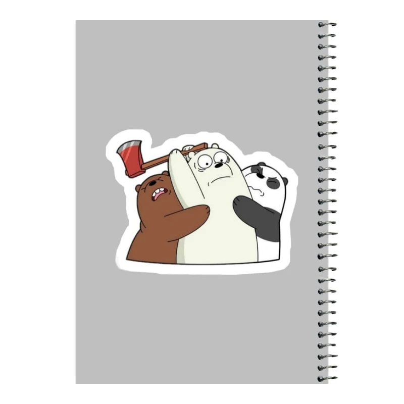 دفتر مشق 80 برگ اس جی مدل خرس های کله فندقی   