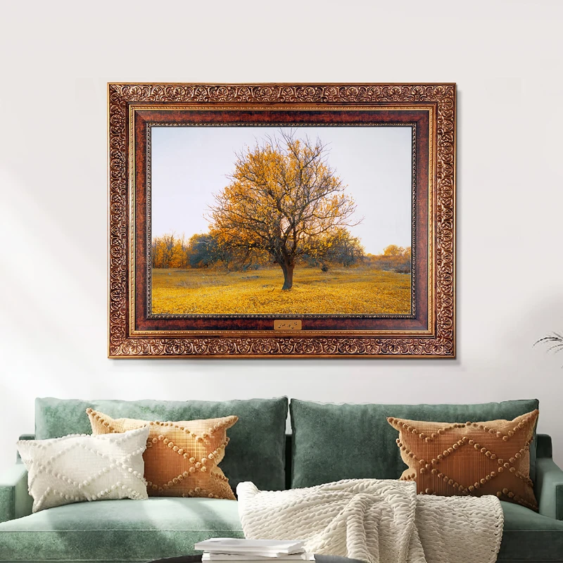 تابلو فرش ماشینی نقش نگار رضوی طرح پاییز کد 5478C