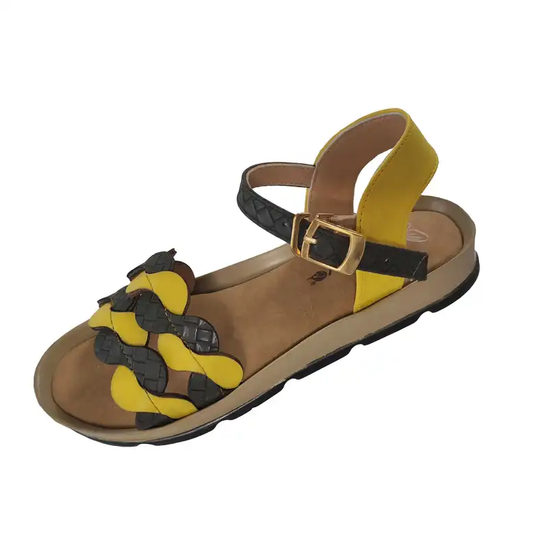 صندل زنانه زرپای مدل 12-545 رنگ زرد