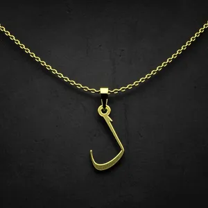 گردنبند طلا 18 عیار زنانه مدوپد مدل حرف ل کد I3-1-1123