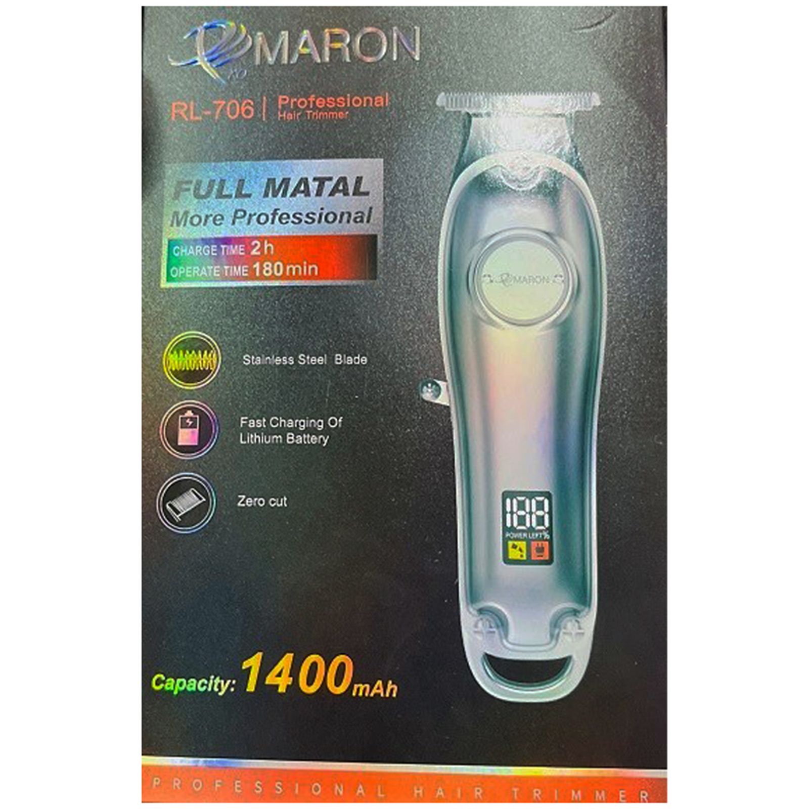 ماشین اصلاح موی سر و صورت پرومارون مدل RL706، اصلاح به صورت تریم، قابلیت اصلاح به صورت صفر، منبع انرژی با باتری قابل شارژ، تکنولوژی اصلاح به صورت صفر زن و خط زن، اندازه اصلاح 2 تا 4 -  - 5