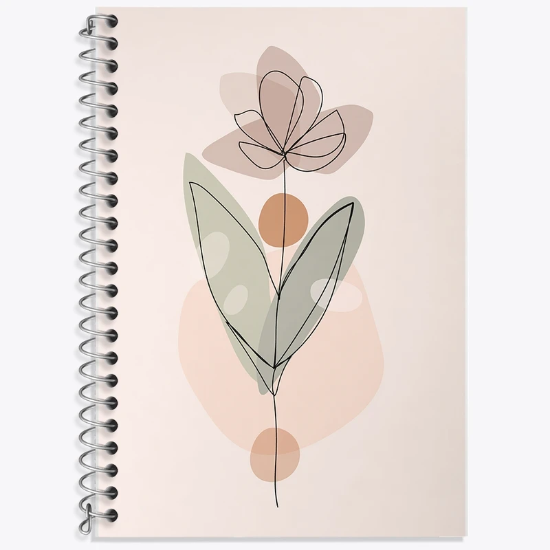 دفتر زبان 50 برگ خندالو مدل سه خط طرح دکوراتیو (decorative) کد F1427