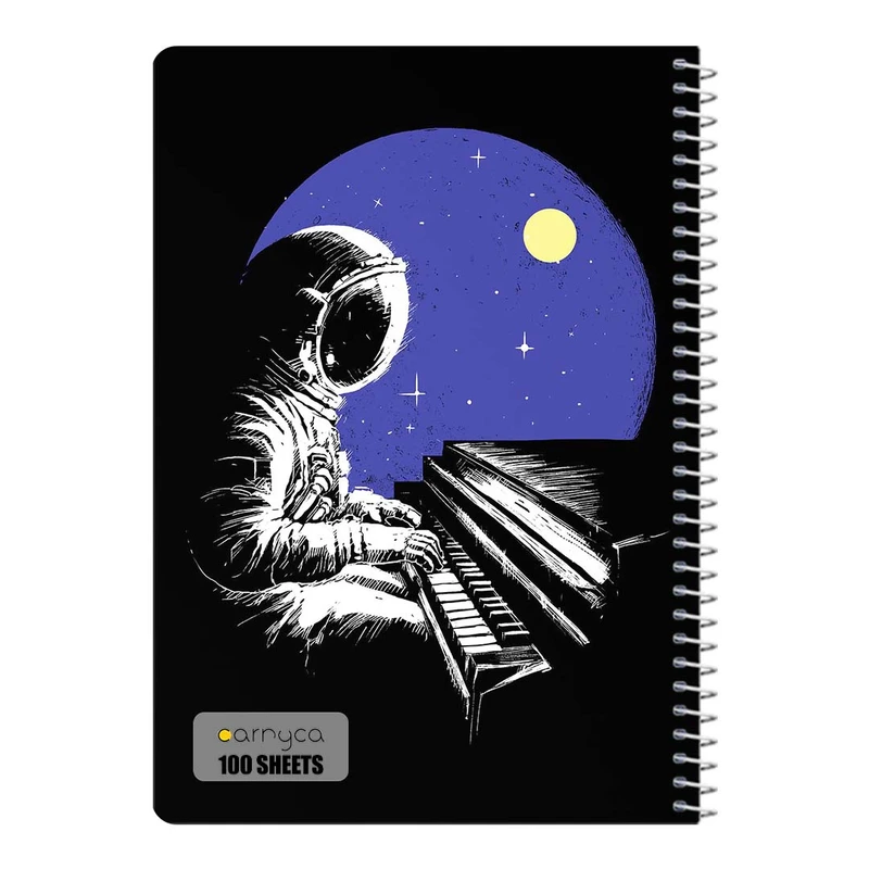 دفتر شطرنجی 100 برگ سیمی کارنیکا طرح فضا Space کد 13947