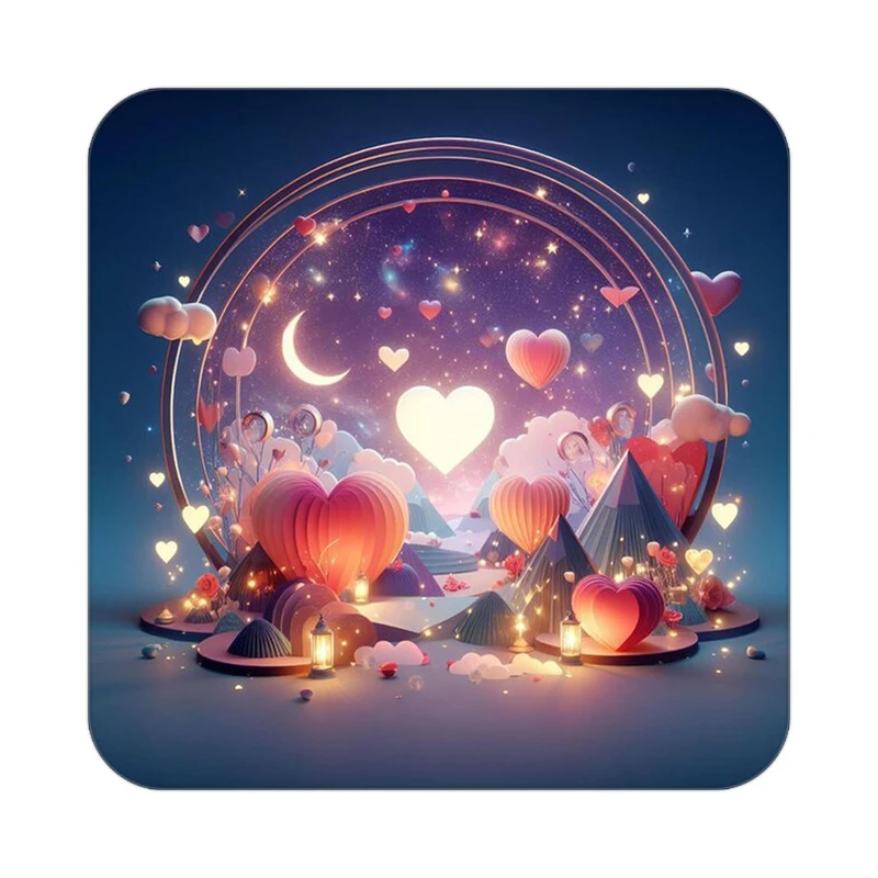 زیر لیوانی کاکتی مدل عاشقانه کد mp13901