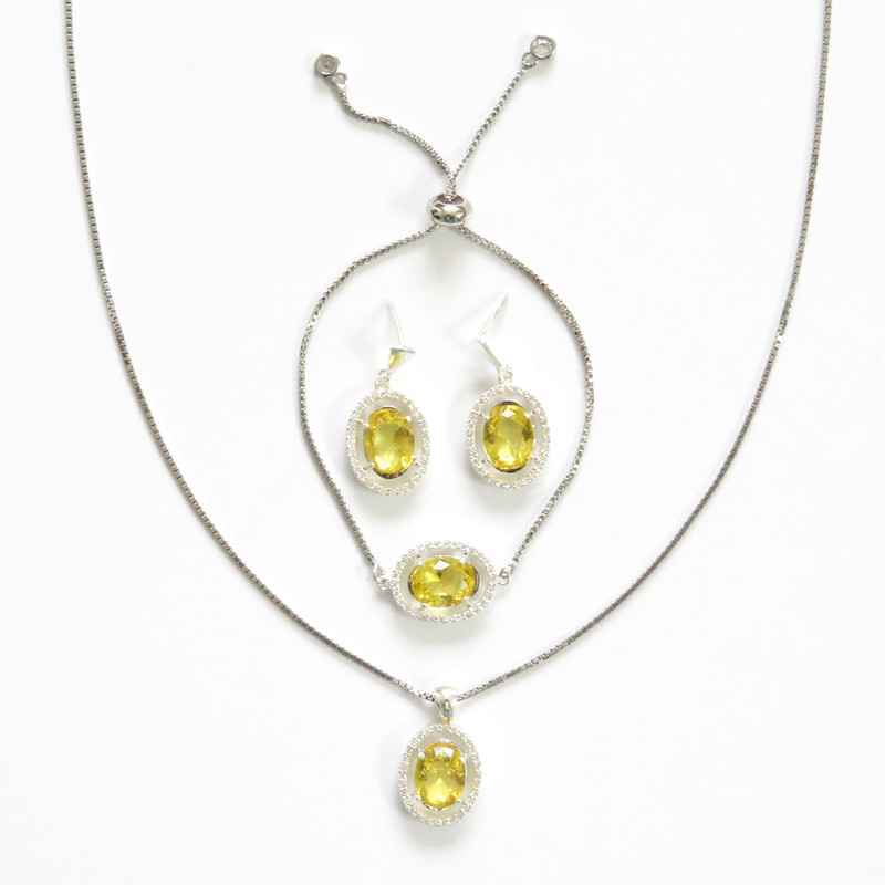 نیم ست نقره زنانه کد AV174D-S10 C3 نیم ست نقره زنانه کد AV174D-S10 C3