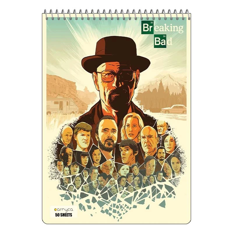 دفتر نقاشی 50 برگ سیمی کارنیکا طرح بریکینگ بد Breaking Bad کد 73287