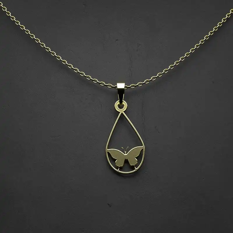 گردنبند طلا 18 عیار زنانه مدوپد مدل هندسی کد CA10313