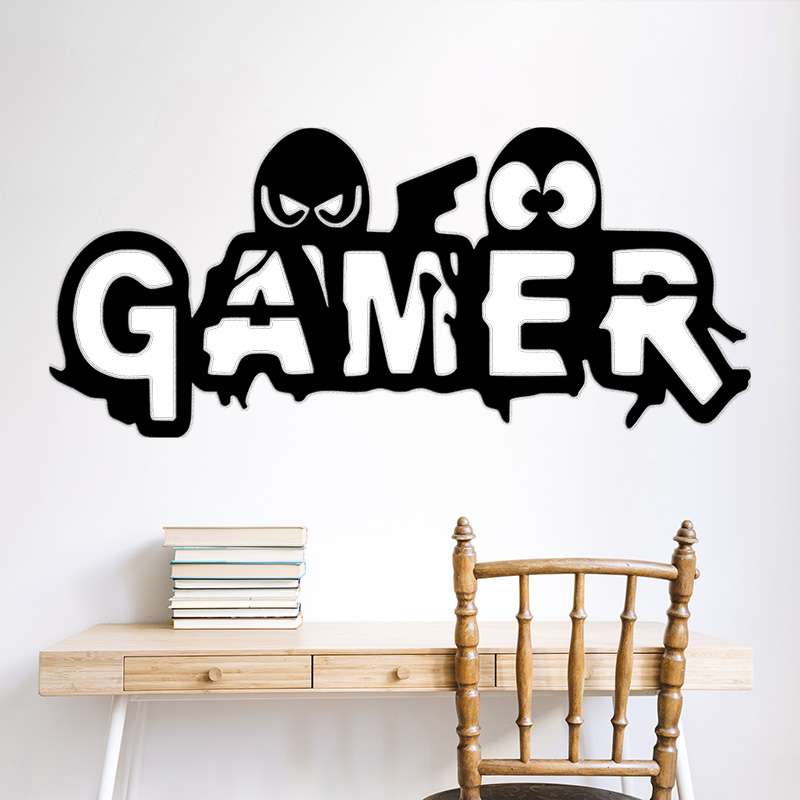 استیکر مدل چوبی دولایه Gamer طرح گیم استیکر مدل چوبی دولایه Gamer طرح گیم