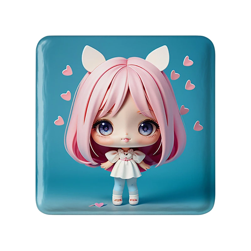 پیکسل خندالو طرح دخترانه (Girlish) مدل مربعی کد 36864