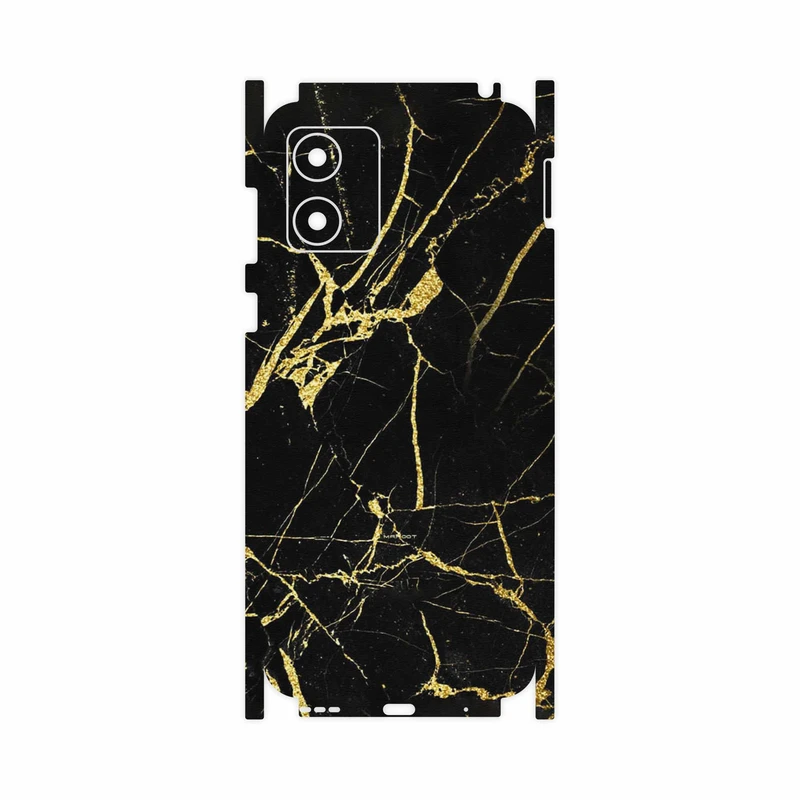 برچسب پوششی ماهوت مدل Graphite_Gold_Marble-FullSkin مناسب برای گوشی موبایل موتورولا Moto E13