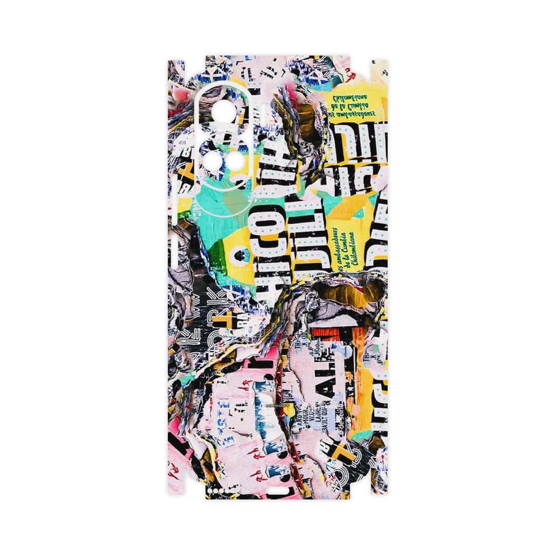 برچسب پوششی ماهوت مدل Collage of Teared Paper-FullSkin مناسب برای گوشی موبایل آنر 90 Lite