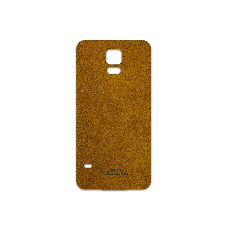 برچسب پوششی ماهوت مدل Brown-Chamois-Leather مناسب برای گوشی موبایل سامسونگ Galaxy S5