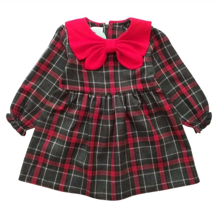 پیراهن دخترانه مدل چهار خونه فوتر