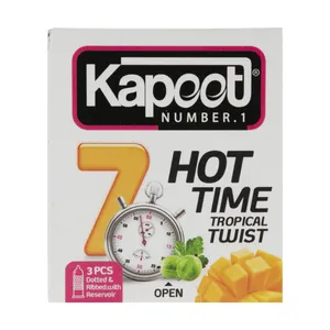 کاندوم کاپوت مدل 7Hot Time بسته 3  عددی